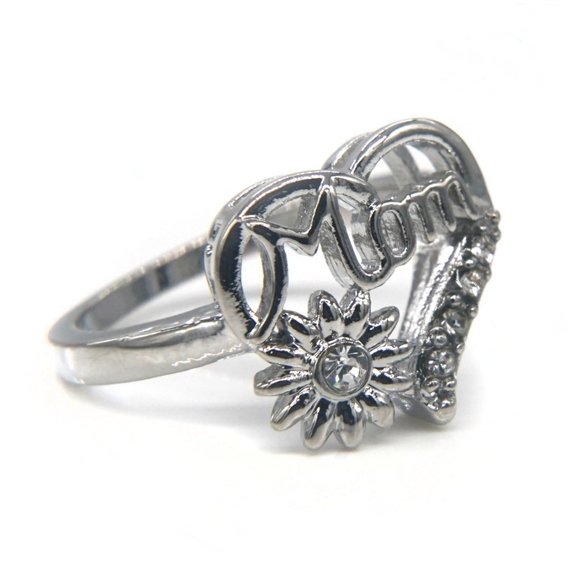 Silver ring for MOM with CZ . - Picture 4 of 4